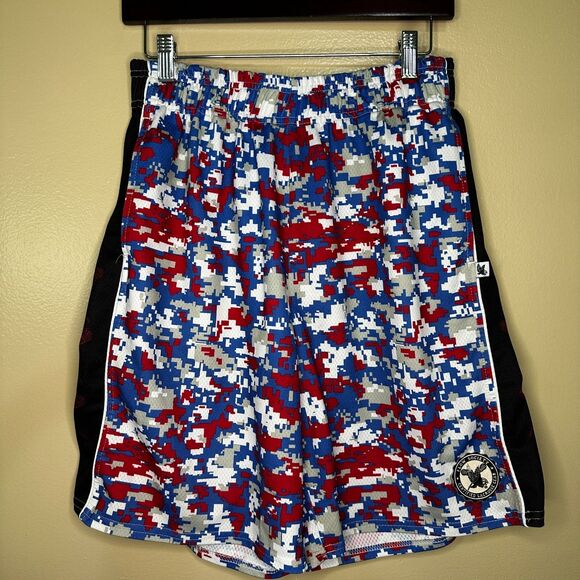 Flow Society Men’s Athletic Lacrosse Shorts Minecraft Camo Size Small - Picture 1 of 13